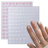7 Sheets Colorful Bow Nail Art Stickers Black White Gold Silver Pink Blue Mini Bow Nail Decals 3D Self-Adhesive Bow-Knot Nail Supplies Nail Designs for Women Girls Acrylic Nail Manicure Accessories
