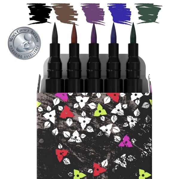 Nikka Notto Liquid Eyeliners Waterproof Set of 5 Intense Colors, Stay All Day, Smudge Free, Black, Brown, Blue, Green & Purple. A Shophisticated Mother's Day Gift (Mom's Choice Award®)