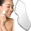 OIIKI Gua Sha Tool for Face, Stainless Steel Smooth Metal Gua Sha Facial Tool, Face Scraper for Chin, Neck, Eye, Lymphatic for Skin Tighting and Lifting