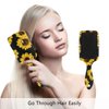 Sunflower Black Hair Brush for Wet & Dry Hair Grip Soft Bristles for Anti Static & Frizz Air Cushion Comb for Women Girls