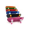 SPITBOARDS 34 mm Fingerboard Complete Wood Pro Set-Up (Pre-Assembled, 5-Layers), Pro Trucks, CNC Bearing Wheels, Foam Grip Tape, (Deck: Pink, Trucks: White, Wheels: Pink)