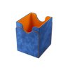 Squire 100+ XL Convertible Deck Box EXCLUSIVE LINE | Card Storage Box | Removable Cover Clips | Holds 100 Double-Sleeved Cards in Extra Thick Inner Card Sleeves | Blue/Orange Color | Made by Gamegenic