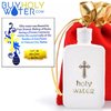 Holy Water Pope Francis Vial ✞ Pope Blessed Portable Bottle ✞ The Only Authentic Certified Holy Water Font Online ✞ Vatican Direct Baptism Wedding Christian Catholic God Jesus Religious (100mL)