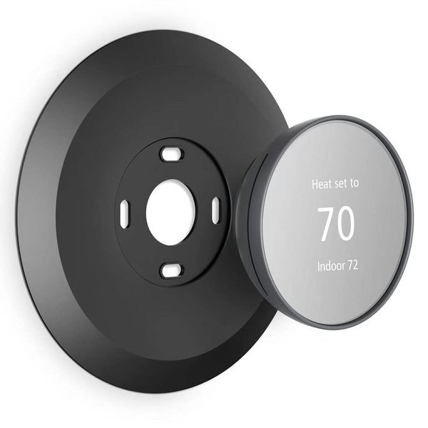 Wall Plate Made for The Nest Thermostat 2020 | Google Nest Thermostat Trim Kit Accessory | Easy Installation | Black