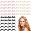 Framendino, 60 Pack Mini Bowknot Hair Clips Ribbon Bows Hair Clip Satin Bow Hairpins Hair Barrettes for Girls Women Hair Accessories