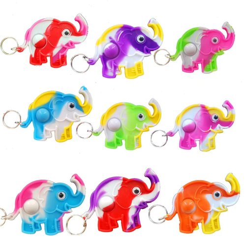 24 Packs Funny Present Unique Mini Elephant Assorted fidgets Bubble Toys for Kids Children Classroom Students Gifts from Teacher,Birthday Party Favors
