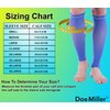 Doc Miller Calf Compression Sleeve 1 Pair 15-20 mmHg Firm Support Graduated for Sports Running Recovery Shin Splints Varicose Veins (Blue, M)