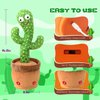 Vrtdlitg Baby Toys Talking Dancing Cactus with Lights and Music, 120 Songs Plush Toys for Kids, Christmas Birthday Gifts for Girls Boys