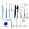 JUPEAN Embroidery Punch Needle, 156 Pcs Punch Needle Tool with Needle Punch, 110 Pcs Embroidery Thread, Embroidery Hoops, Embroidery Needles, Punch Needle Kit for Beginners