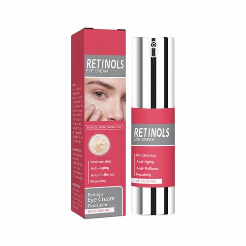 Retinol Eye Cream with Hyaluronic Acid and Collagen - Anti-Aging Eye Cream to Smooth Fine Lines and Hydrate the Eye Area, Dark Circle and Puffiness Solution