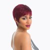 Short Human Hair Pixie Cut Wig for Black Women Short Wigs Human Hair Natural Color Pixie Wigs Wear and Go Glueless Full Machine Made Human Hair Wigs (99j)