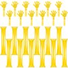 ZCYSRLQIN 24 Pcs Noisemakers Include 12 Hand Clappers 12 Thunder Sticks Cheer Noise Makers for Sporting Events Football Games School Team Spirit Items Party Favors Dance（Sunburst Yellow