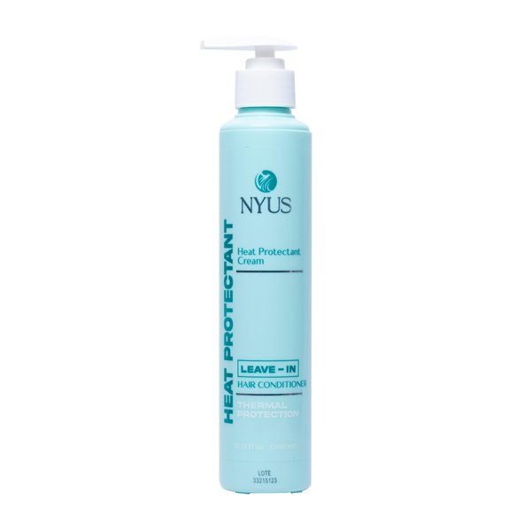 NYUS Heat Protectant & Leave-In Conditioner - 10.14 fl oz - Protects Against Heat, Frizz Control - Vitamin E, Natural Ingredients - Sulfate-Free, Paraben-Free.