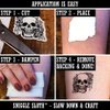 Simple Honeycomb Outline Temporary Tattoo Water Resistant Fake Body Art Set Collection - Hot Pink (One Sheet)