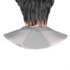 ZJchao Hair Dye Collar for Barber Shop, Silicone Hair Cutting Dyeing Cape Waterproof Hairdressing Shawl Round, Neck Wrap Guard Salon Hairdressing Hair Cutting Pad (Black)