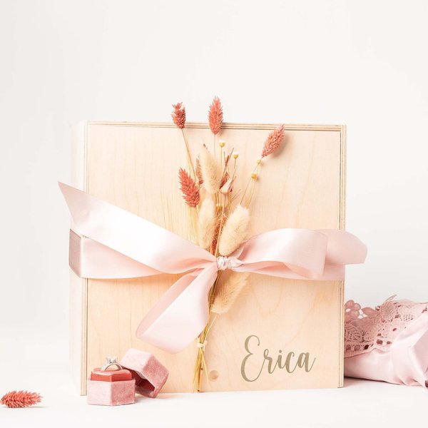 Personalized Wooden Keepsake Box | Laser Engraved Name | FSC-Certified Birch Plywood | Sliding Lid | 10x10x5 Inches | Eco-Friendly Memory Box | Perfect for Gifts & Special Occasions