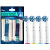 Replacement Brush Heads for Oral B- Pack of 4 Cross Generic Electric Toothbrush Heads for Oralb Braun- Crossact Toothbrushes Compatible with Most Oral-B Bases- Quality Action Bristles