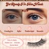 VYRILA Wispy Lashes 0.05mm PBT Fiber Natural Lashes, 0.2mm Superfine Band Cat Eye False Eyelashes, 5 Pairs Fluffy Strip Lashes Mink Lashes (Aura-5 Pairs In 1 Pack)