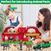 Farm Animals Toys for 1 2 3 4 5 Year Old Toddlers Girls Boys, Big Red Barn Farm with Figures Animals and Tractor Toys for Kids, Farm Playset Educational Learning Toys, Ideal Christmas Birthday Gifts
