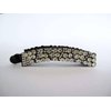 Generic Black sparkly banana hair claw clip with clear crystals rhinestones