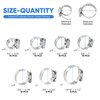 TICONN 60PCS Hose Clamp Set - 1/4''–1-1/2'' 304 Stainless Steel Worm Gear Hose Clamps for Pipe, Intercooler, Plumbing, Tube and Fuel Line