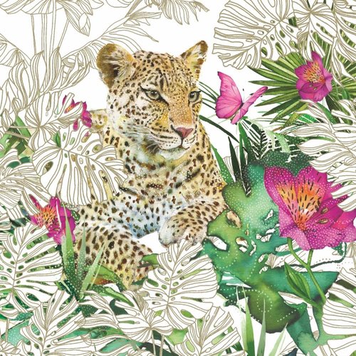 Leopard Lunch Napkins 40CT | Two Packs of 20CT Paper Luncheon Napkins