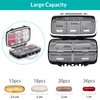 Fullicon Portable Pill Organizer Weekly, Small Travel Pill Case with 7 Compartment, Moistureproof and Airtight Pill Box, Travel Pill Holder for Vitamins/Fish Oils/Supplements