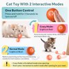jkddrep Interactive Cat Toy，Wloom Automatic Moving Cat Toy Ball 2.0 for Cats with Cat Ball Shell,USB Rechargeable Cat Toy Indoor Playing Stimulate Hunting Instinct The Best Gift for Cats