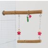Bird Swing Parakeet Perch Bird Natural Wood Stand Parrot Cage Hanging Bite Resistance Toys Top Wooden Branches Standing Toys Cage for Small Medium Parrots Budgie Lovebirds