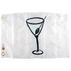 TAYLOR MADE PRODUCTS Novelty Cocktail Boat Flag, 12" x 18" 200-Denier Water-Repellent Nylon, Screen-Printed Fabric, Decorative for Marine, Boating, Marina, Dock Decor, Sewn-in Brass Grommets - 9118