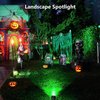 OurLeeme 3 * 3W LED Lawn Garden Flood Light US Plug Yard Patio Path Spotlight Lamp with Spike Waterproof Green Light AC 85-265V