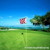 Golf Flag,Green Golf Flags,Solid Nylon and Checkered Training Golf Putting Green Flags, Indoor Outdoor Backyard Garden Portable Golf Target Flags,8.7inch*6inch (White-Red)