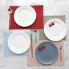 Home Brilliant Cloth Placemats Set of 4 Red Linen Placemats for Dinner Heat Resistant Dining Table Mats Kitchen Place Mats, Dark Red Burgundy