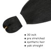 Black Braiding Hair Pre Stretched 30 inch 6 Packs #1b Synthetic Hair Extensions for Braids Yaki Straight