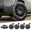 VAWIT Wheel Hub Center Caps for Te-SLA Cybertruck, Full Coverage Snap Removable Design Rustproof, Black, Pack of 4