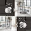 Probrico Hall and Closet Door Handle Brushed Nickel Passage Door Knob