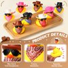 36 Set Cowboy Rubber Duck Mini Yellow Duckies Bath Party Toy Tiny Ducks Bathtub Toy with Cowboy Hat Paisley Bandanas Sunglasses for Summer Baby Shower Birthday Swimming Party (Cute Style, 36 Pieces)