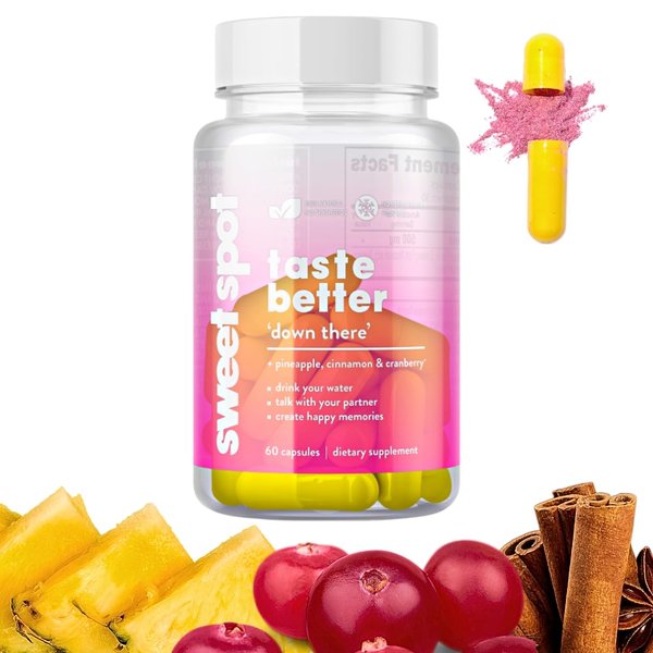 Sweet Spot - Pineapple Extract Vaginal Probiotics to Taste Great - 60 Capsules - Supports Vaginal Health - Made in The USA