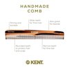 Kent 6T 6.9 Inch Double Tooth Hair Dressing Comb, Fine and Wide Tooth Dresser Comb For Hair, Beard and Mustache, Coarse and Fine Hair Styling Grooming Comb for Men, Women and Kids. Made in England