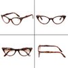 Kerecsen 4 Pack Ladies Stylish Cateye Reading Glasses Spring Hinge Readers for Women (4 Pack Mix Color, 1.75)