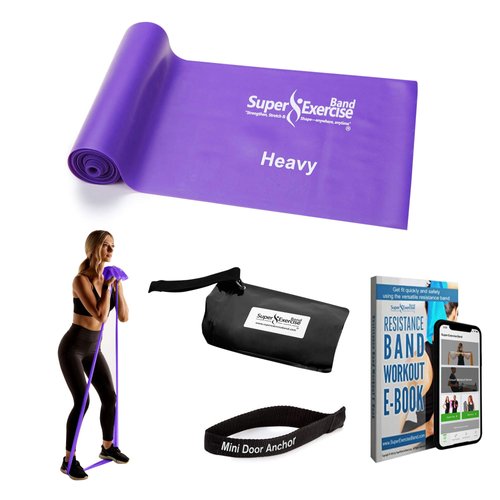 Resistance Bands for Working Out | 7Ft Long Resistance Bands | Exercise Bands with Carry Pouch and Door Anchor I Latex Free Workout Bands Including an Exclusive E-Book