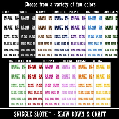 Do Not Disturb Temporary Tattoo Water Resistant Fake Body Art Set Collection - Light Green (One Sheet)