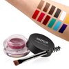 MAEPEOR 12 Colors Eyebrow Pomade Full-pigmented Long Lasting Waterproof Eyebrow Cream Gel Filling & Shaping Tinted Eyebrows Enhancers with Brush for Daily or Cosplay (01 Light Brow)