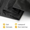 Vtrem Barber Cape with Viewing Window Professional Salon Cape Transparent Cutting Hair Cloth with Closure, Black
