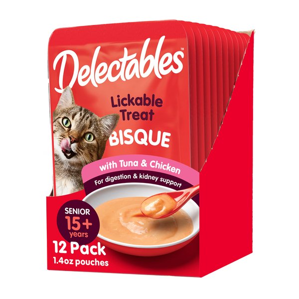Delectables Lickable Wet Cat Treats - Tuna & Chicken, 1.4 Ounce (Pack of 12)