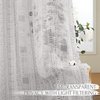 NICETOWN Flax Semi Sheer Linen Curtains 84 inches Long, Grommet Bohemian Style Bedroom Window Treatment Natural Linen Boho Privacy with Light Through for Living Room, 50" W, 2 Panels, Grey