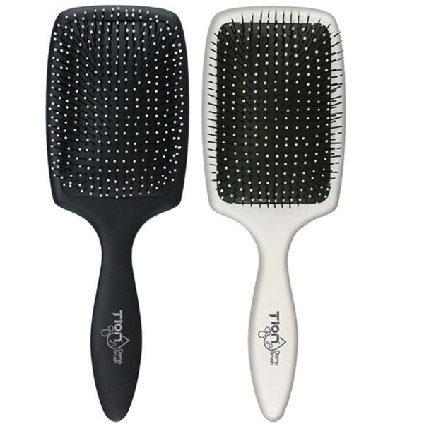 Tion Pro Detangling Wet Hair Brush Set (Black&White) by TION | Negative Ion Infused Ball Tips Reduce Frizz and Massage Scalp, Detangler Damp Brush for Wet and Dry Hair