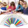 YGAOHF 48 Pack Paint Brushes for Kids - Kids Paint Brushes with Durable Bristle, Big Washable Chubby Toddler Paint Brushes, Easy to Clean Round Flat Brushes for Acrylic Oil Watercolor Washable Paint