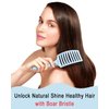 KTKUDY Wet & Dry Vented Detangling Hair Brush - Glides Through Tangles Detangler Brush with Boar Bristles For Women Men & Kids - Faster Blow Drying - Curved HairBrush