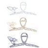 3Pcs Butterfly Hair Claw Clips,Metal Shark Clip Hair Clasp Nonslip Butterfly Hair Catch Barrette Jaw Clamp Hairpins Hair Accessories for Women Girls